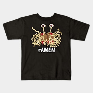 rAMEN Flying Spaghetti  Monster pastafarianism Skeptic Atheist Kids T-Shirt